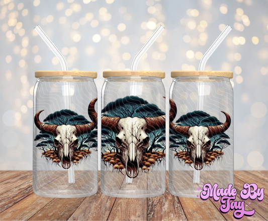 Cow Skull - 16OZ UV DTF Wrap